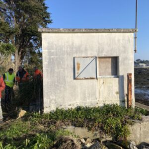 Visite de terrain en vue de la démolition du poste de visée du Zorn